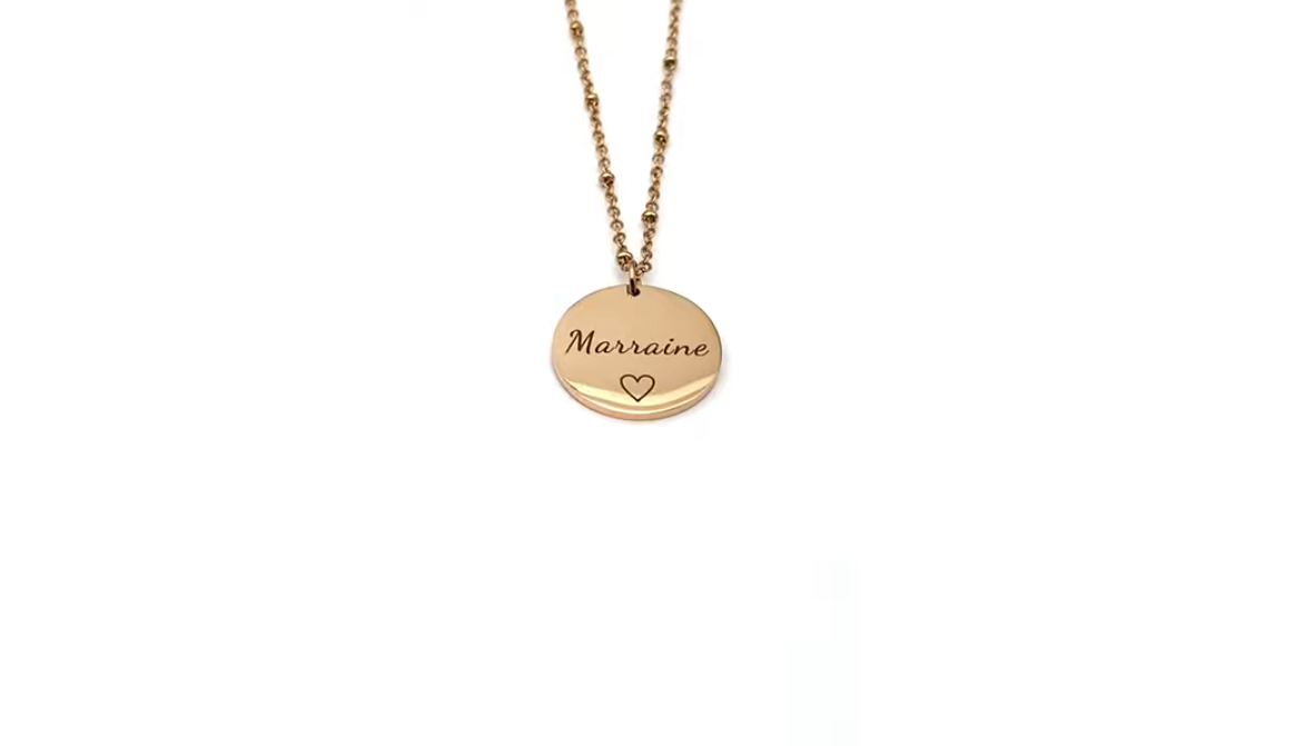 bijou bapteme collier marraine